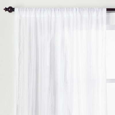 Photo 1 of 1pc 42&#34;x84&#34; Sheer Crushed Window Curtain Panel White - Opalhouse&#8482;