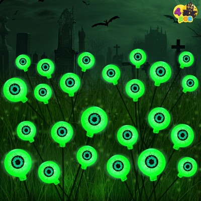 Joyfy Eyeball Yard Stake Outdoor Halloween Decorations, Garden Stake LED Light, Waterproof Stake Decor Light for Halloween
