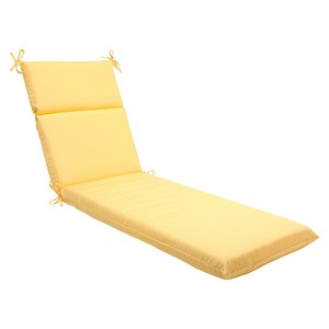 Sunbrella Canvas Outdoor Chaise Lounge Cushion - Yellow
