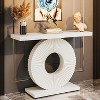 Hommoo 40 inch Console Table with Geometric Base - 2 of 4