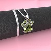 Maya's Grace Birthstone Paw Print Pendant Necklace, Rhinestone Gemstone, Pendant Necklace for Women - 2 of 4