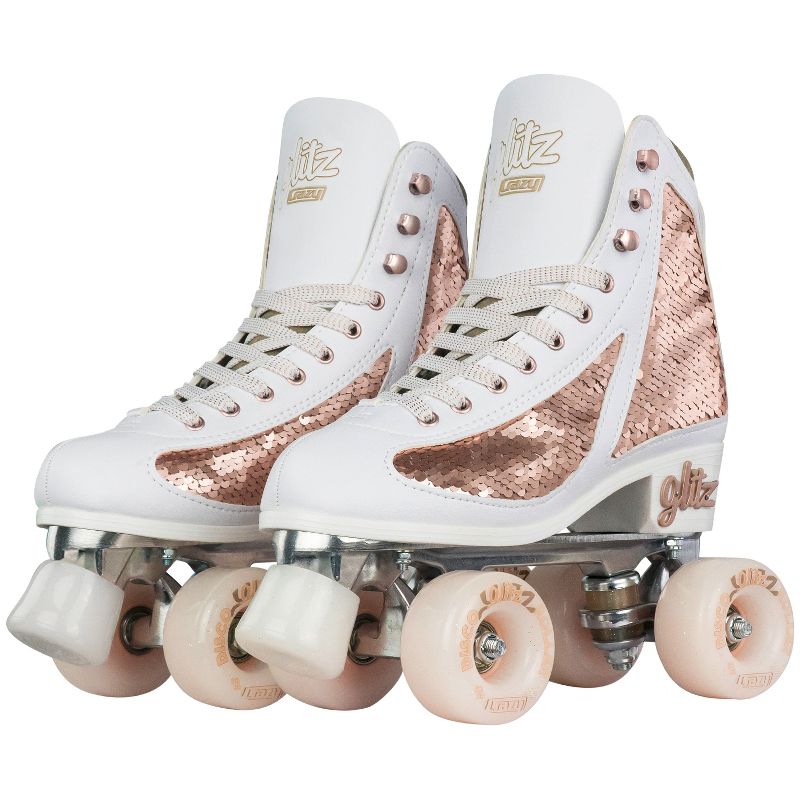 Crazy Skates Glitz Roller Skates For Women And Girls - Dazzling Glitter Sparkle Quad Skates, 4 of 7