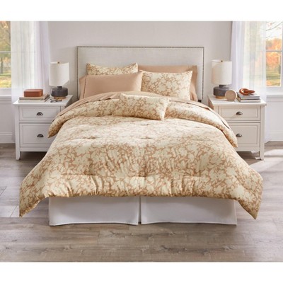 BrylaneHome Floral 4 Piece Comforter Set
