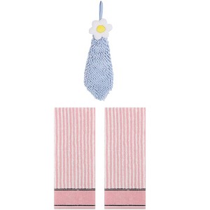 REGALWOVEN 3 Pcs Soft Absorbent Bathroom Hand Towels for Kitchen, Gym - 1 of 4