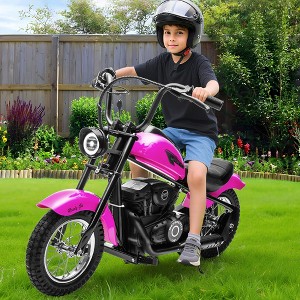 24V Kids Electric Dirt Bike - 14 MPH Off-Road Motorcycle for Ages 6-12, 250w Powerful Motor, 60 Min Ride Time, Hydraulic Suspension, Max 135 Lbs - 1 of 4