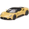Maserati MC20 Giallo Genio Yellow with Black Top 1/64 Diecast Model Car by BBR - 2 of 3