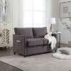 NicBex Loveseat Sofa with Soft Cushion and Side Pocket Modern Upholstered 2 Seater Loveseat Couch for Living Room,Bedroom,Gray - 4 of 4