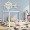 CAVINAS Twin/Full Size Wooden House-Shaped Bed Frame,Cute Floor Bed for Kids Room,Bedroom - 2 of 4
