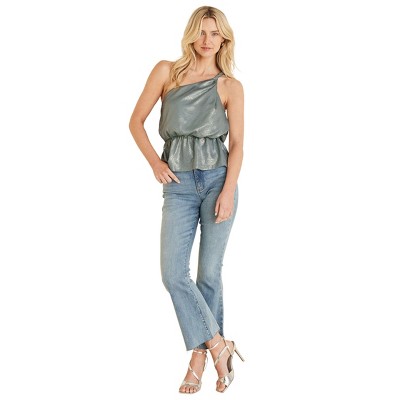 VENUS Womens One Shoulder Twist Top
