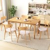 Modern Upholstered Wood Dining Chairs Set of 2, Curved Back Fabric Side Chairs with Solid Wood Frame, for Kitchen, Dining Room - Koiai - 3 of 4