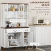 Kitchen Buffet with Hutch, Freestanding Pantry Cabinet with 6 Doors, 2 Drawers and 3-Level Adjustable Shelves - 4 of 4