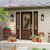 C Cattleya 2 Pack Matte Black Outdoor Wall Lights With Clear Tempered Glass - 3 of 4