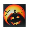 Northlight LED Lighted Bats and Jack-O-Lantern Halloween Canvas Wall Art - 19.75" x 19.75" - 2 of 4