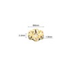 Unique Bargains Rhinestone Small Round Bulk Glass Spacer Beads for Jewelry Making Yellow 0.31" 100 Pcs - 2 of 4