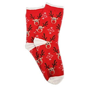 Christmas Holiday Socks (Women's Sizes Adult Medium) - Reindeer Pattern/ Medium from the Sock Panda - Great for Christmas Time - 1 of 3