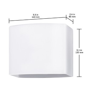 DORESshop Square Opal Glass Lamp Shade Replacement, Milk White Glass Lighting Shade for Fixtures, Square Glass Lampshade - 1 of 2