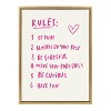 Kate & Laurel All Things Decor 18"x24" House Rules Framed Canvas by Honey Island Studio Bright Gold - 2 of 4