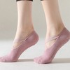 Anna-Kaci Women's 3-Pack Ballet Style Grip Socks with Crisscross Elastic and Non-Slip Soles for Barre Pilates Yoga - 3 of 4