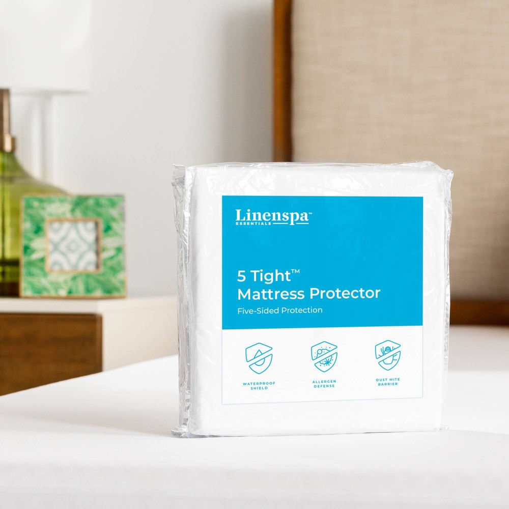 Photos - Mattress Cover / Pad Twin Essentials 5Tight Five-Sided Mattress Protector - Linenspa