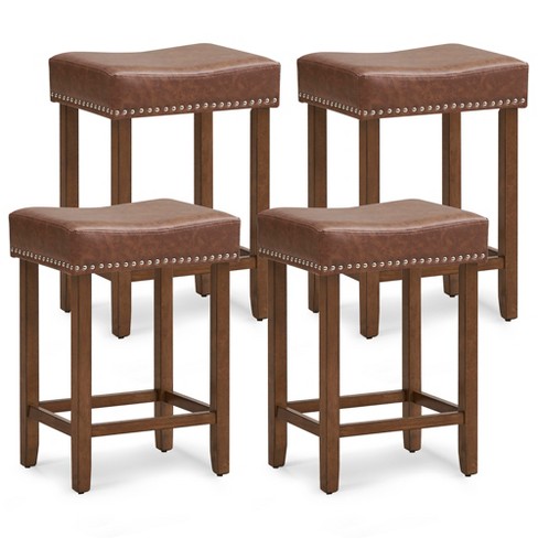 24 inch best sale leather bar stools