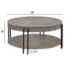 1pc Contemporary Round Coffee Table with Storage Shelf Black Brown Tan / Beige Finish Living Room Wooden Modern Furniture - 4 of 4