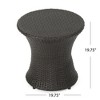 XIYUYEU Modern Hourglass Outdoor Patio Side Table, Wicker Outdoor Accent Table, Outdoor Table, Waterproofing Outdoor End Table for Patio - 4 of 4