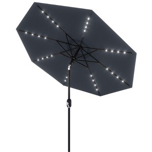 9FT Offset Umbrella  - 8-Rib Steel, Tilt Crank, UV & Water Resistant - 1 of 4