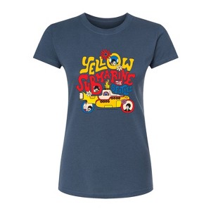 Women's - The Beatles - Yellow Submarine Letters Fitted Graphic T-Shirt - 1 of 4