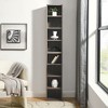 KTMBDW 8-Tier Media Tower Rack, CD DVD Slim Storage Cabinet with Adjustable Shelves, Tall Narrow Bookcase Display Bookshelf for Home Office - 3 of 4