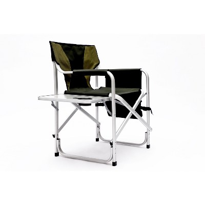 Oversized, Padded Folding Chair with Side Table & Storage for Indoor and Outdoor Activities