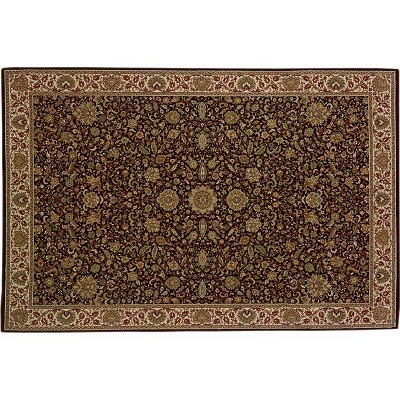 Ivory Hand-knotted Rectangular Oriental Synthetic Rug