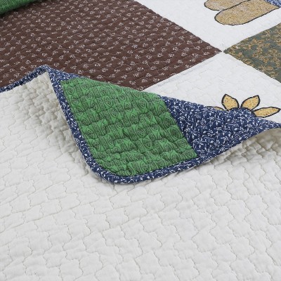 Acoinel Farmhouse Animal Patchwork Quilt Set - Reversible Bedspread with Pillow Shams, Rustic Country Bedding for All Seasons,Queen — фото 7