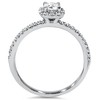 Pompeii3 1/2ct Diamond Cushion Halo Engagement Ring 10K White Gold - 3 of 4