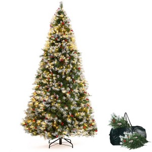 Pre-Lit Flocked LED Douglas Fir Artificial Christmas Tree - 1 of 4