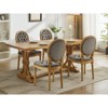 Okak French Style Dining Chairs Set of 2, Solid Wood Frame with Antique Painting & Velvet Upholstery, Nailhead Trim & Steel Spring Cushion - 3 of 4