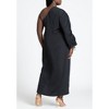 ELOQUII Women's Plus Size Gathered Sleeve Column Dress - 3 of 4