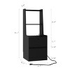INFURNIC Nightstands Set of 2 Modern Night Stand Smart Nightstands with Night Light for Bedroom Storage, Black, 15.74"*15.74"*41.14" - 2 of 4