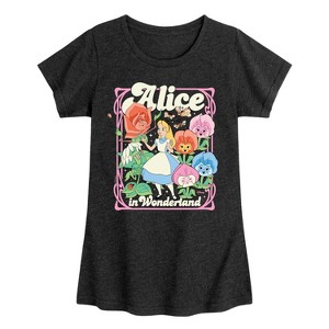 Girls' - Disney - Alice In Wonderland Fitted Short Sleeve Graphic T-Shirt - 1 of 4