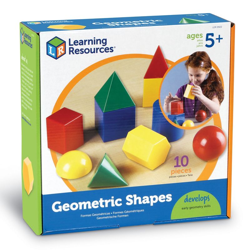 Learning Resources Large 3" Geometric Shapes Set - 10 Pieces, Ages 5+ Geometry for Kids, Math Learning Games for Kids, 5 of 6