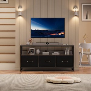 55 Inch TV Stand for Living Room, Dresser-Style TV Stand with 3 Drawers - 1 of 4
