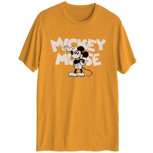 Hybrid Mens Mickey Mouse Graphic T-Shirt, Yellow, Large - 1 of 1
