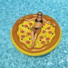 Swimline 70" Inflatable Water Sports Pizza Island 1-Person Round Raft Lounger - Yellow/Brown - 4 of 4