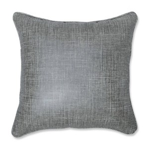 Alchemy Linen Platinum Mini Square Throw Pillow Silver Gray - Pillow Perfect