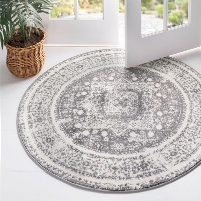 Unique Loom Rosso Cavalli Border Indoor Woven Area Rug