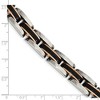 Black Bow Jewelry Men's 12mm Stainless Steel Tri-Color Panther Link Bracelet, 8.5 Inch - 4 of 4