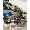 Set of 4 Outdoor Stackable Patio Chairs - High-Back Metal Frame with Durable Textilene Fabric - Perfect for Lawn, Backyard, Deck, and Garden - 3 of 4