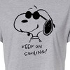 Women's - Peanuts - Cool Joe Keep On Smiling Cropped Graphic T-Shirt - 2 of 4