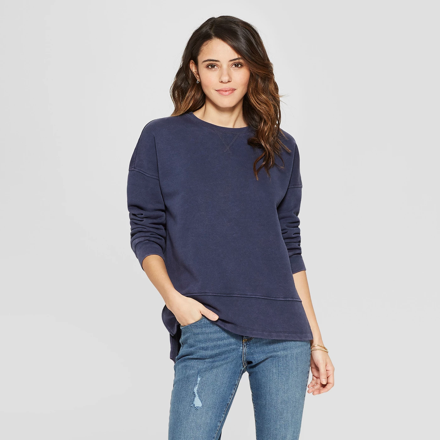 Women's Long Sleeve Tunic Sweatshirt - Universal Thread™ - image 1 of 3