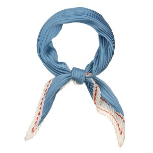 Allegra K Women Ribbon Solid Color Pleated Rhombus Rhombic Scarf Scarves Head Bandana 96x43cm/37.80x16.93 inches(L*W) 1 Pc - 1 of 4