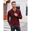 COOFANDY Men's Casual Polo Shirts Long Sleeve Textured Knit Tee Shirt Wrok Tshirts - 3 of 4